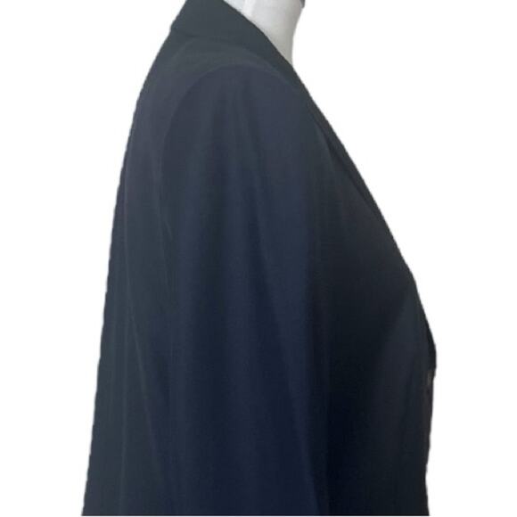 Lands’ End Blazer 2 Button Closure Notch Lapel Wool Blend Blue Women’s Size 12 - Picture 7 of 12